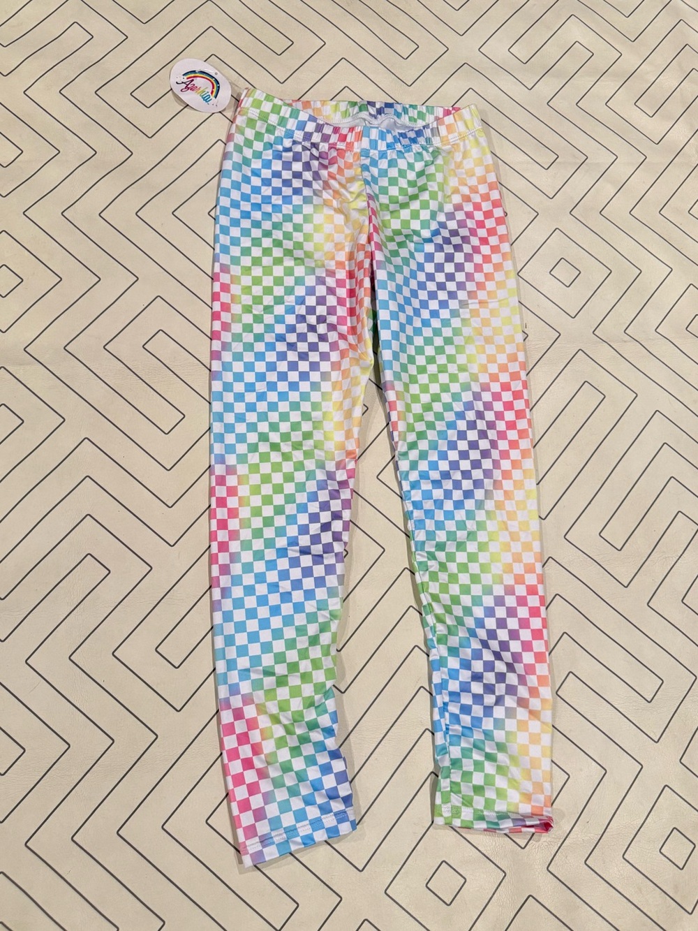 NWT Azarhia Bright Checkered Leggings
